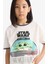 Kız Çocuk Star Wars-Mandalorian Relax Fit Bisiklet Yaka Ribana Kısa Kollu Tişört E0478A825SP 13