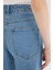 Yüksek Bel Jean Bermuda Şort E0709AX25SM 11