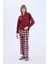 Pijama Takımı Regular Fit Uzun Kollu Üst Kareli Uzun Alt-Fall in Love E2353AX24WN 8