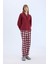 Pijama Takımı Regular Fit Uzun Kollu Üst Kareli Uzun Alt-Fall in Love E2353AX24WN 9