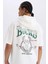 Fit NBA Milwaukee Bucks Oversize Geniş Kalıp Kapüşonlu Sırt Baskılı Kısa Kollu Tişört D6689AX25SP 10