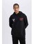Fit NBA Chicago Bulls Boxy Fit Kapüşonlu Sırt Baskıllı Kalın Sweatshirt D6574AX25SP 14