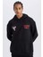 Fit NBA Chicago Bulls Boxy Fit Kapüşonlu Sırt Baskıllı Kalın Sweatshirt 11