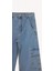 Kız Çocuk Wide Leg Kargo Geniş Bol Paça Jean Pantolon E2304a825sp 16
