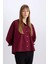 Oversize Geniş Kalıp Poplin Basic Düz Uzun Kollu Gömlek E2677AX24WN 13