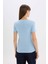 Slim Fit Dar Kesim V Yaka Basic Düz Ribana Kısa Kollu Tişört I1080AZ25SP 12