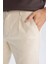 %100 Pamuk Relax Fit Rahat Kesim Düz Paça Keten Görünümlü Yazlık Kumaş Pantolon D4251AX25SM 15