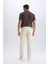 %100 Pamuk Relax Fit Rahat Kesim Düz Paça Keten Görünümlü Yazlık Kumaş Pantolon D4251AX25SM 16