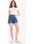 Mom Fit Yüksek Bel Paçası Katlamalı Fit Jean Şort E0924AX25SM 10