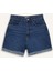 Mom Fit Yüksek Bel Paçası Katlamalı Fit Jean Şort E0924AX25SM 16