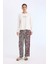 Pijama Takımı Regular Fit Uzun Kollu Baskılı Üst Leopar Desenli Uzun Alt-Fall in Love E2352AX24WN 8