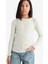 Kız Çocuk Slim Fit Dar Kesim Bisiklet Yaka Uzun Kollu Tişört D9234A825SP 11