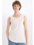 %100 Pamuk Fit Dar Kesim Bisiklet Yaka Ribana Atlet E0446AX25SM 9