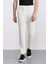 %100 Pamuk Keten Görünümlü Pantolon Beli Lastikli Slim Fit Dar Kesim Cepli Düz Paça D2671AX25SM 14