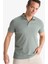 Slim Fit Dar Kesim Polo Yaka Kısa Kollu Dokulu Basic Düz Tişört 7