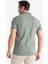 Slim Fit Dar Kesim Polo Yaka Kısa Kollu Dokulu Basic Düz Tişört 12