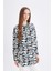 Relax Fit Desenli Uzun Kollu Gömlek Tunik E2834AX25SP 16