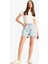 Mom Fit Yüksek Bel Jean Şort E0927AX25SM 8