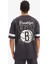 Fit NBA Brooklyn Nets Oversize Geniş Kalıp Bisiklet Yaka Sırt Baskılı Kısa Kollu Tişört E2183AX25SM 18