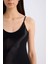 Slim Fit Dar Kesim Viskon Askılı Maxi Siyah Abiye Elbise E2977AX24WN 9