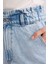 Paperbag Yüksek Bel Katlamalı Paça Jean Şort E1150AX25SP 11