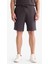 %100 Pamuk Relax Fit Twill Dokulu Cepli Şort E2590AX25SM 8