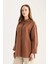 Relax Fit Hakim Yaka Basic Düz Uzun Kollu Tesettür Gömlek Tunik E1757AX25SP 13