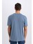 %100 Pamuk Regular Fit Bisiklet Yaka Baskılı Kısa Kollu Tişört C2080AX25SM 12