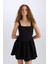 Kare Yaka Askılı Mini Elbise 10