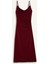 Bodycon Vücudu Saran Degaje Yaka Askılı Maxi Bordo Elbise E1902AX24WN 14