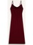 Bodycon Vücudu Saran Degaje Yaka Askılı Maxi Bordo Elbise E1902AX24WN 15