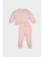 Kız Bebek 2'li Takım Fiyonk Baskılı Sweatshirt Beli Lastikli Eşofman Altı E2866A525SP 13
