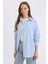 Relax Fit Basic Düz Oxford Uzun Kollu Tesettür Gömlek Tunik B8309AX25SP 6