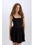 Kare Yaka Askılı Mini Elbise 11
