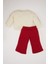 Kız Bebek 2'li Takım Baskılı Sweatshirt Beli Lastikli Eşofman Altı E2214A524WN 9