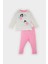 Kız Bebek Pijama Takımı Baskılı Uzun Kollu Penye Üst Beli Lastikli Uzun Alt E1536A525SP 6