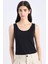 Slim Fit Dar Kesim Basic Düz Bisiklet Yaka Siyah Atlet I1059AZ25SM 7
