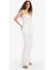 Wide Leg Çift Cepli Beli Lastikli Standart Boy Keten Karışımlı Beyaz Pantolon E1981AX25SM 9