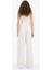 Wide Leg Çift Cepli Beli Lastikli Standart Boy Keten Karışımlı Beyaz Pantolon E1981AX25SM 12