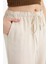 Wide Leg Çift Cepli Beli Lastikli Standart Boy Keten Karışımlı Pantolon E1981AX25SM 11