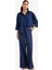 Wide Leg Çift Cepli Beli Lastikli Standart Boy Keten Karışımlı Pantolon E1981AX25SM 12