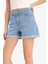 Normal Bel Yıkamalı Cepli Duble Paça Jean Şort E0701AX25SM 12