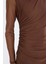 Bodycon Vücudu Saran Yarım Balıkçı Yaka Tül Uzun Kollu Maxi Elbise E3548AX24WN 9