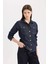 Regular Fit Cepli Düğmeli Jean Gömlek E4064AX24WN 12
