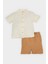 Erkek Bebek 2'li Takım Müslin Kısa Kollu Gömlek Beli Lastikli Şort 6