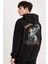 Regular Fit Kapüşonlu Sırt Baskılı Sweatshirt E3204AX24WN 7