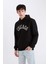 Regular Fit Kapüşonlu Baskılı Sweatshirt E3208AX24WN 8