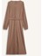 Regular Fit Pilise Uzun Kollu Maxi Tesettür Elbise E1952AX25SP 16