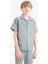 Erkek Çocuk Oversize Geniş Kalıp Polo Yaka Müslin Kısa Kollu Gömlek W3239A625HS 12