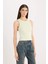 Slim Fit Dar Kesim Halter Yaka Fitilli Kaşkorse Atlet A8859AX25SP 9